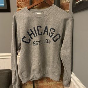 Gray Chicago Est 1837 Sweatshirt Size Small